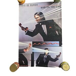 Chris de Burgh Man On The Line‎ Vintage 1984 Album Promo Poster 24x 36 A&M Rock